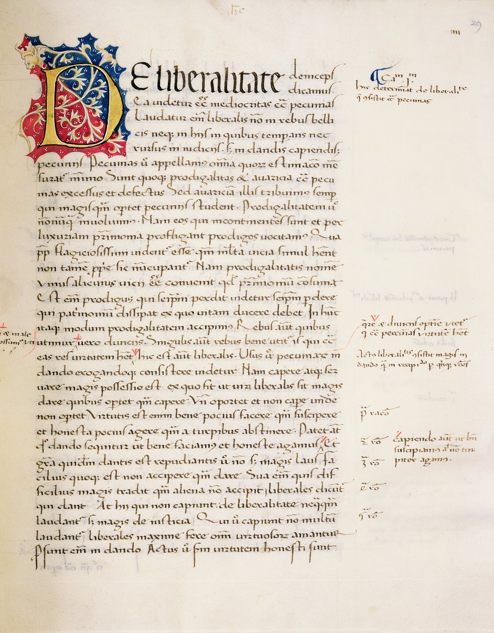 Ms.228, f.29r: अरस्तू के &39;निकोमाचियन एथिक्स एंड पॉलिटिक्स&39; से पेज, 1452 द्वारा जॉन रसेल