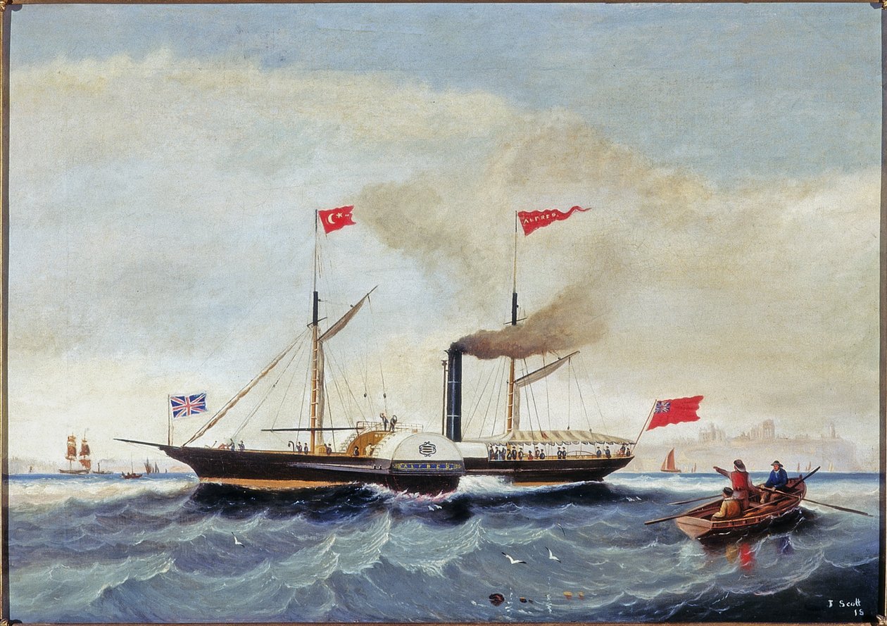 टाइनमाउथ से स्टीम टग &39;अल्फ्रेड&39;, c.1856 द्वारा जॉन स्कॉट