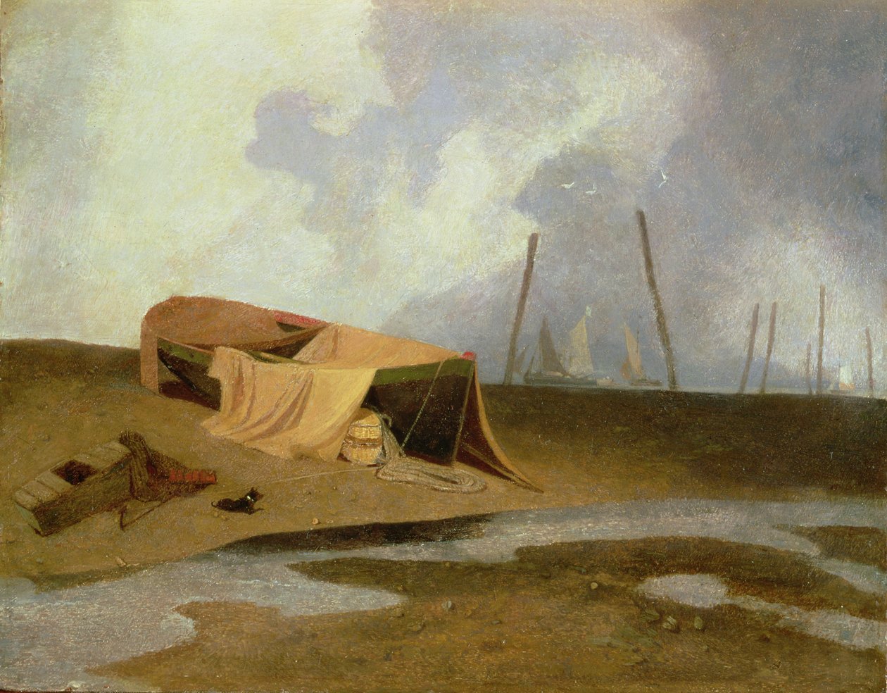 ग्रेटर यारमाउथ बीच पर नौकाएँ द्वारा जॉन बेच Cotman