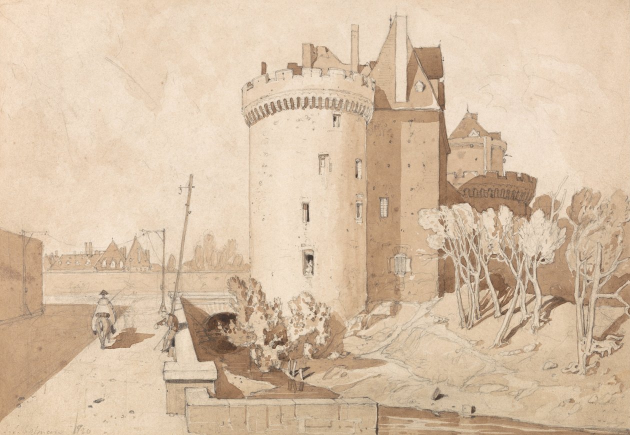 Alencon में महल द्वारा जॉन बेच Cotman