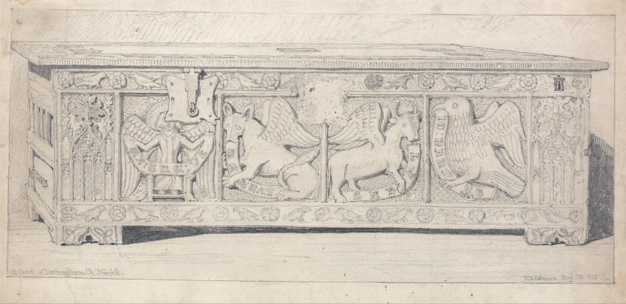 डार्सिंघम चर्च, नॉरफ़ॉक में छाती द्वारा जॉन बेच Cotman