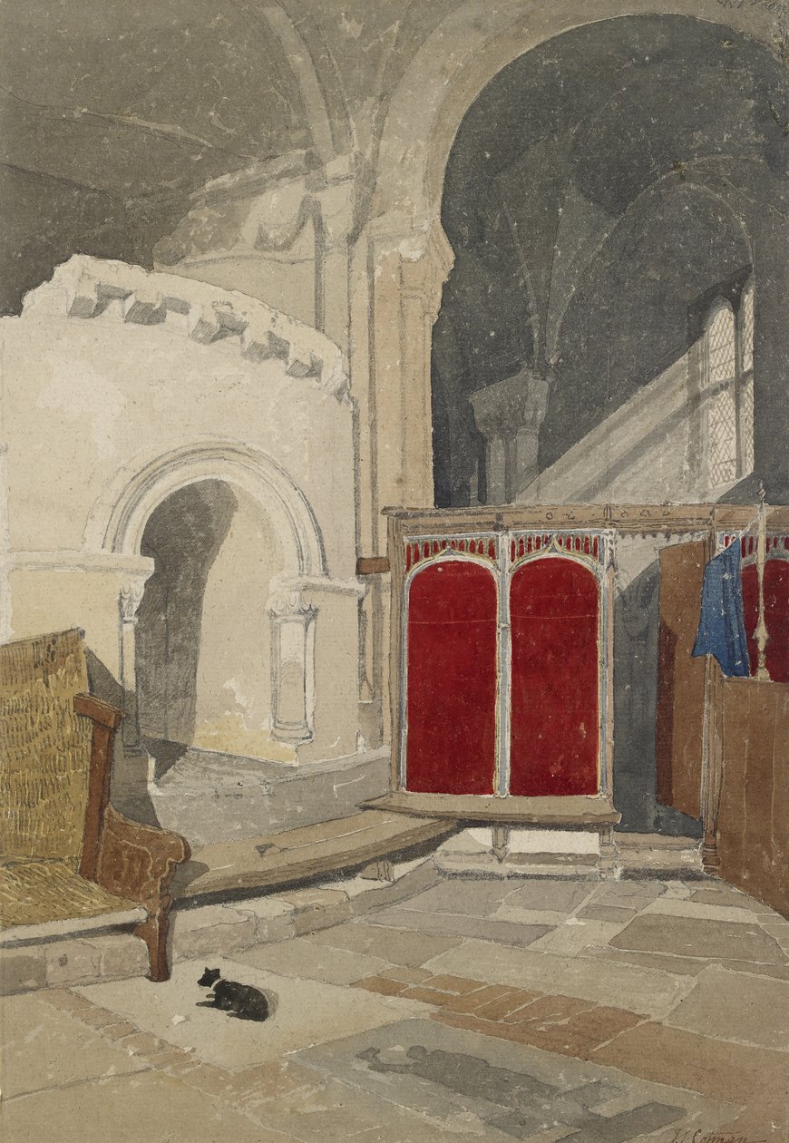 आंतरिक नॉरविच कैथेड्रल, 19 वीं शताब्दी द्वारा जॉन बेच Cotman