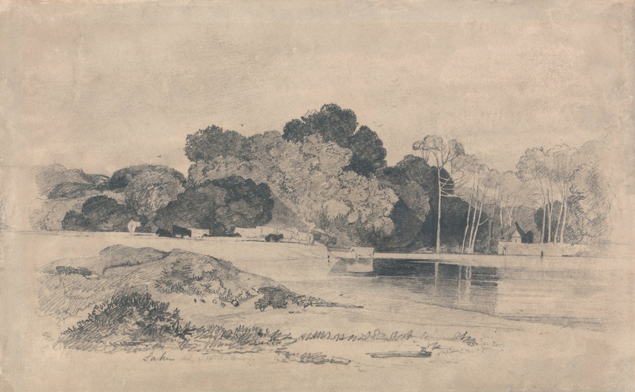 ट्रेंटहैम में झील, स्टैफ़र्डशायर द्वारा जॉन बेच Cotman