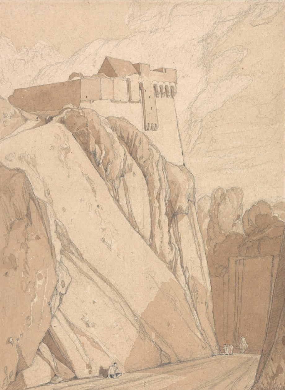 सेंट लो, नॉर्मंडी में पुराने किले का हिस्सा द्वारा जॉन बेच Cotman