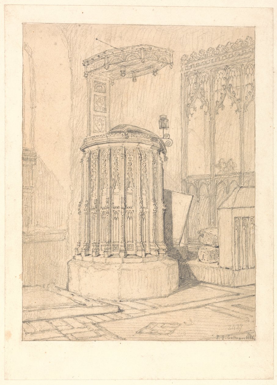 दक्षिण बर्लिंगम चर्च, नॉरफ़ॉक में पल्पिट द्वारा जॉन बेच Cotman