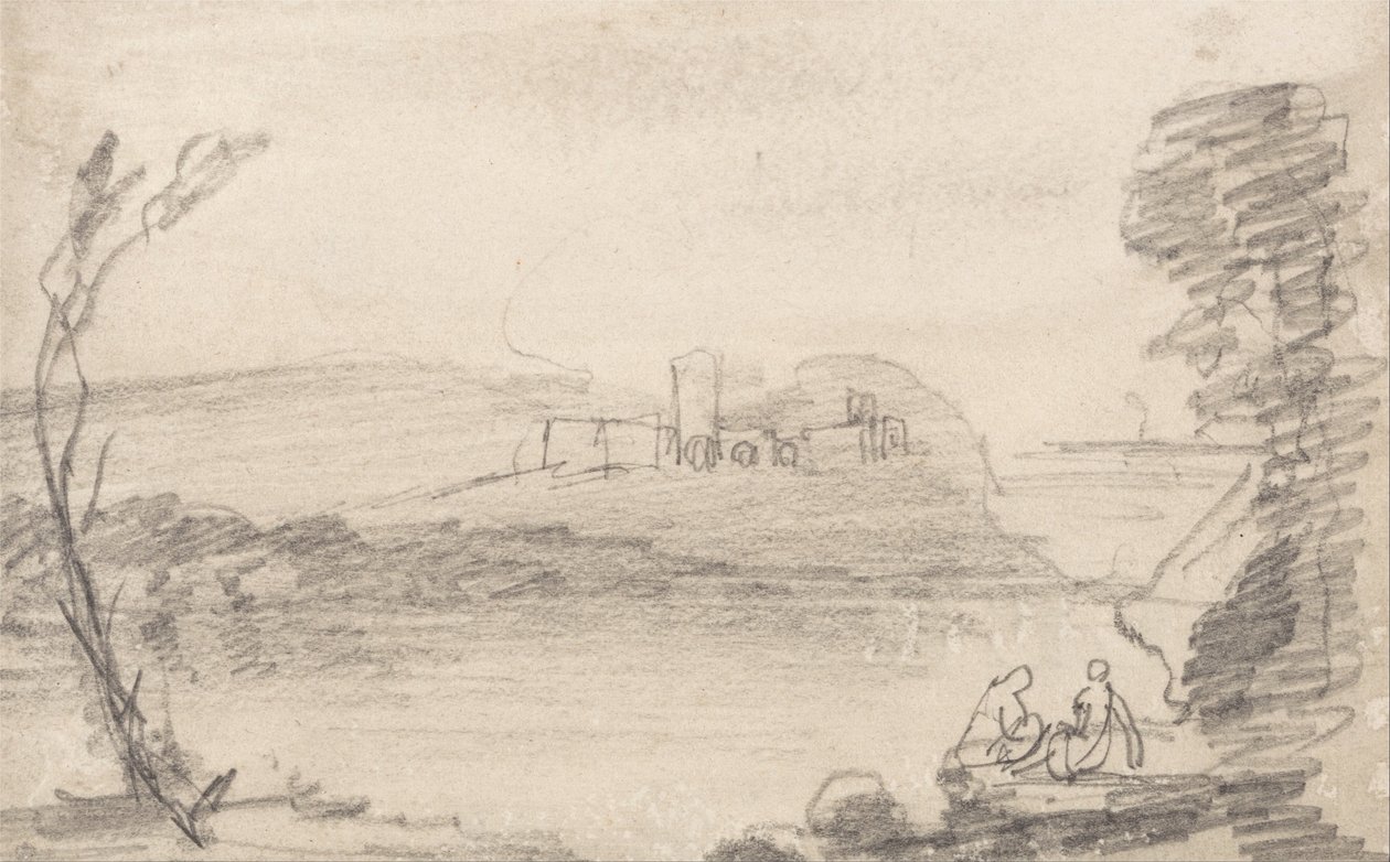 रिचर्ड विल्सन के मैनर में एक झील पर बर्बाद द्वारा जॉन बेच Cotman