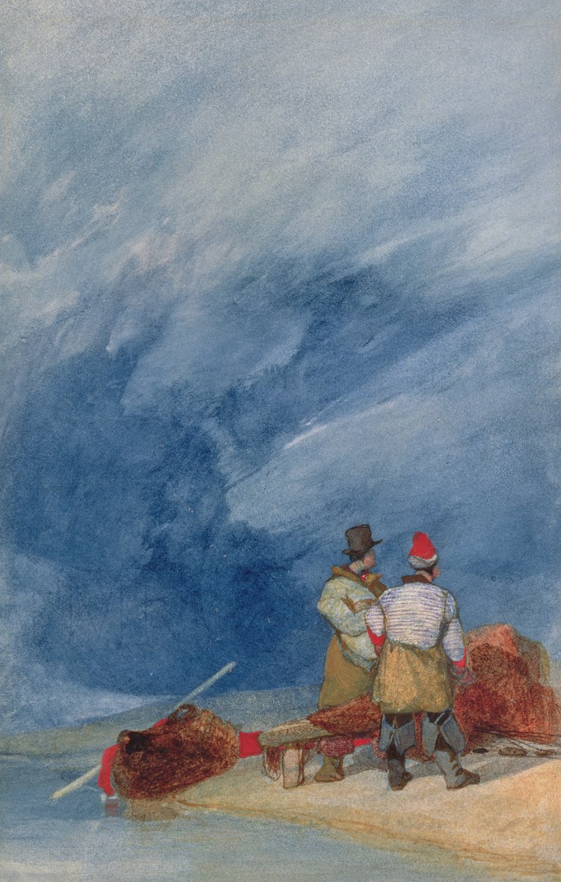 तूफानी मौसम, c.1831-3 द्वारा जॉन बेच Cotman