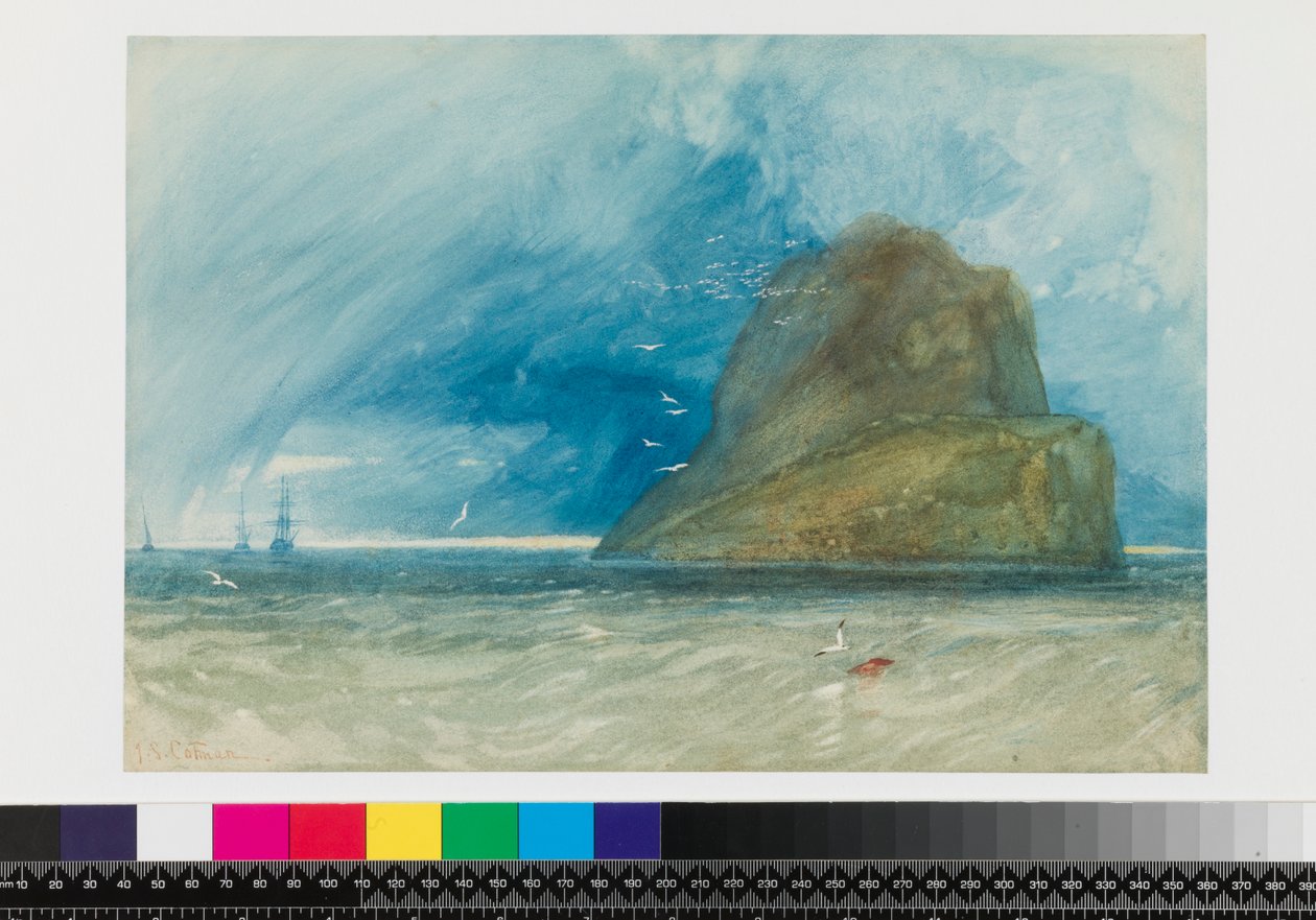 द बैस रॉक, स्कॉटलैंड, c.1833-35 द्वारा जॉन बेच Cotman