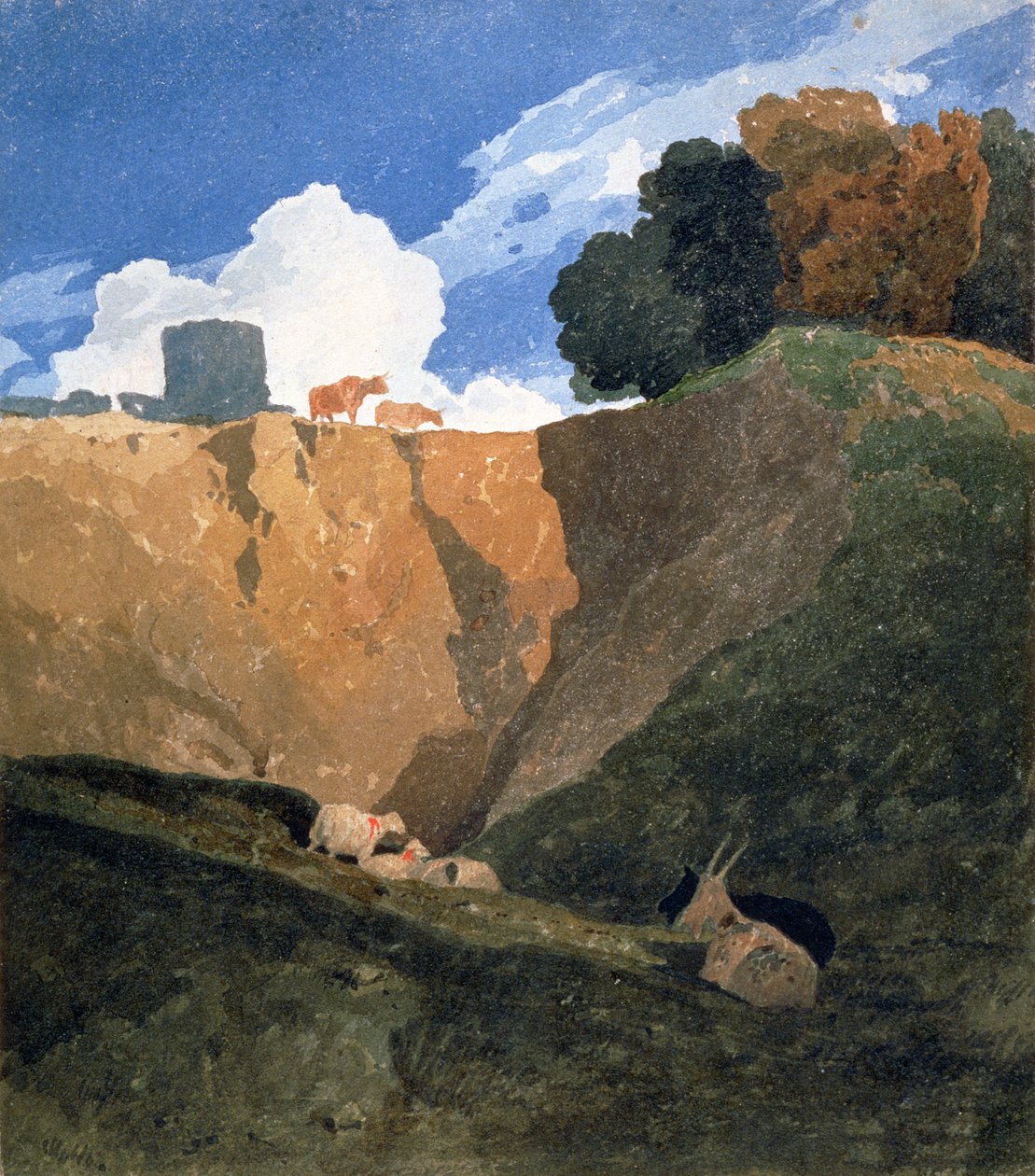 द मार्ल पिट, c.1809-10 द्वारा जॉन बेच Cotman