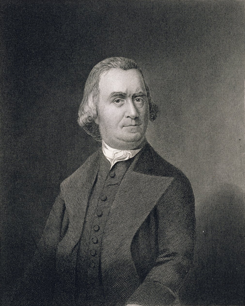 सैमुअल एडम्स, जेफ स्टॉर्म (fl.c.1834) द्वारा उत्कीर्ण, जेम्स बार्टन लोंगकेरे (1794-1869) द्वारा मूल के एक चित्र के बाद द्वारा जॉन सिंगलटन कोपले