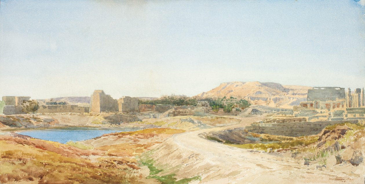 कर्णक मंदिर की पवित्र झील और खंडहर, c .907-10 द्वारा जॉन सोमरस्केल्स