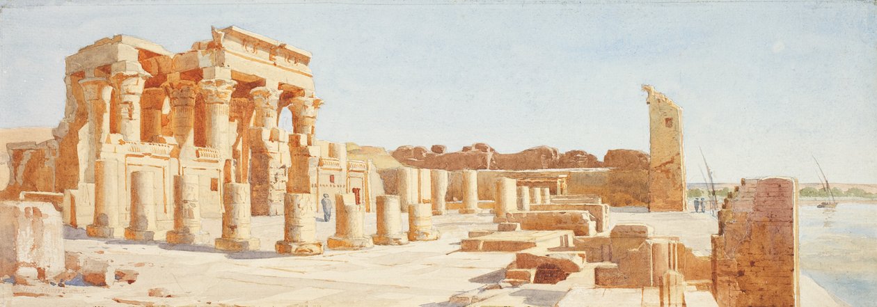कोम-ओम्बो, ऊपरी मिस्र में मंदिर, c.1907-10 द्वारा जॉन सोमरस्केल्स