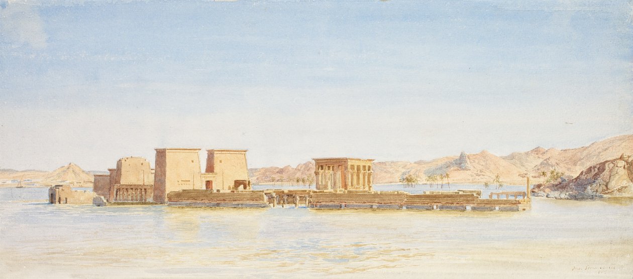 Philae द्वीप पर आइसिस का मंदिर, c.1907-10 द्वारा 