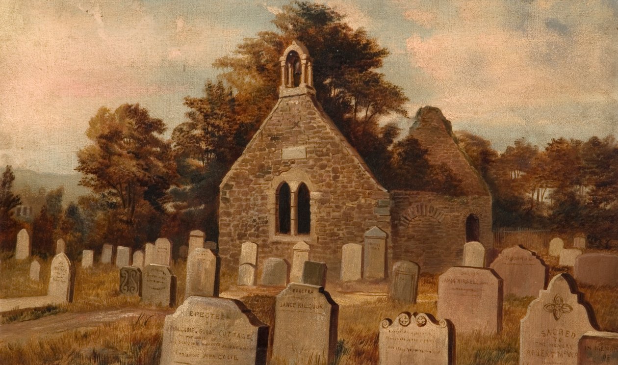 Ruined चैपल के साथ गिरजाघर द्वारा जॉन टीसडेल
