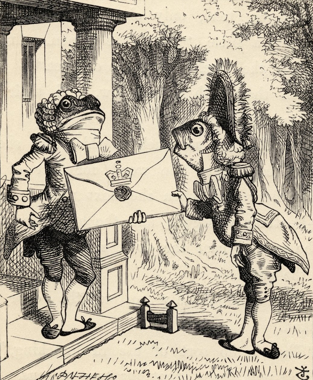 फिश फुटमैन, लुईस कैरोल द्वारा &39;एलिस एडवेंचर्स इन वंडरलैंड&39; से 1891 में प्रकाशित हुआ द्वारा जॉन टेनिएल