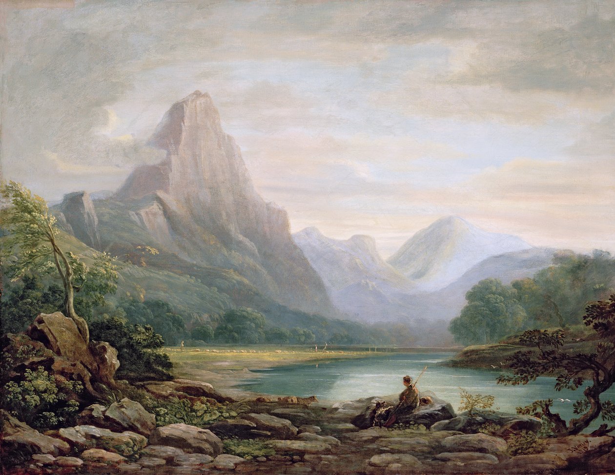 एक वेल्श घाटी, 1819 द्वारा जॉन वर्ले