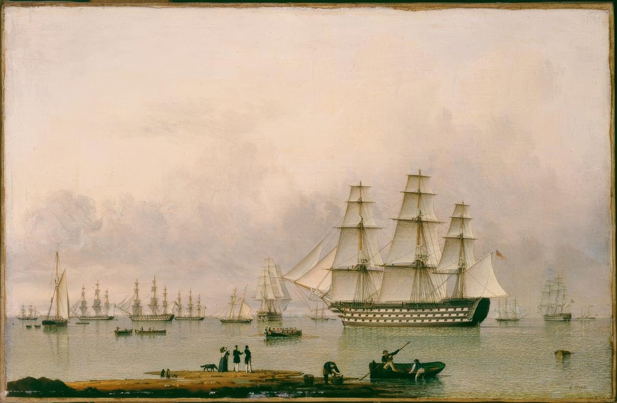 पोर्ट्समाउथ - हल के HMSQueen द्वारा जॉन वार्ड ऑफ हल