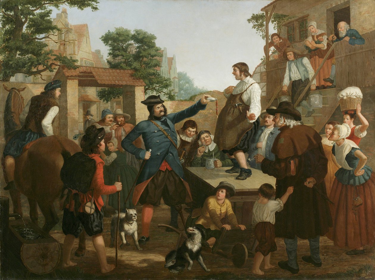 पीटर स्टुवेसेंट और कोब्बलर, c.1850 द्वारा जॉन वेटटेन एहिंगर