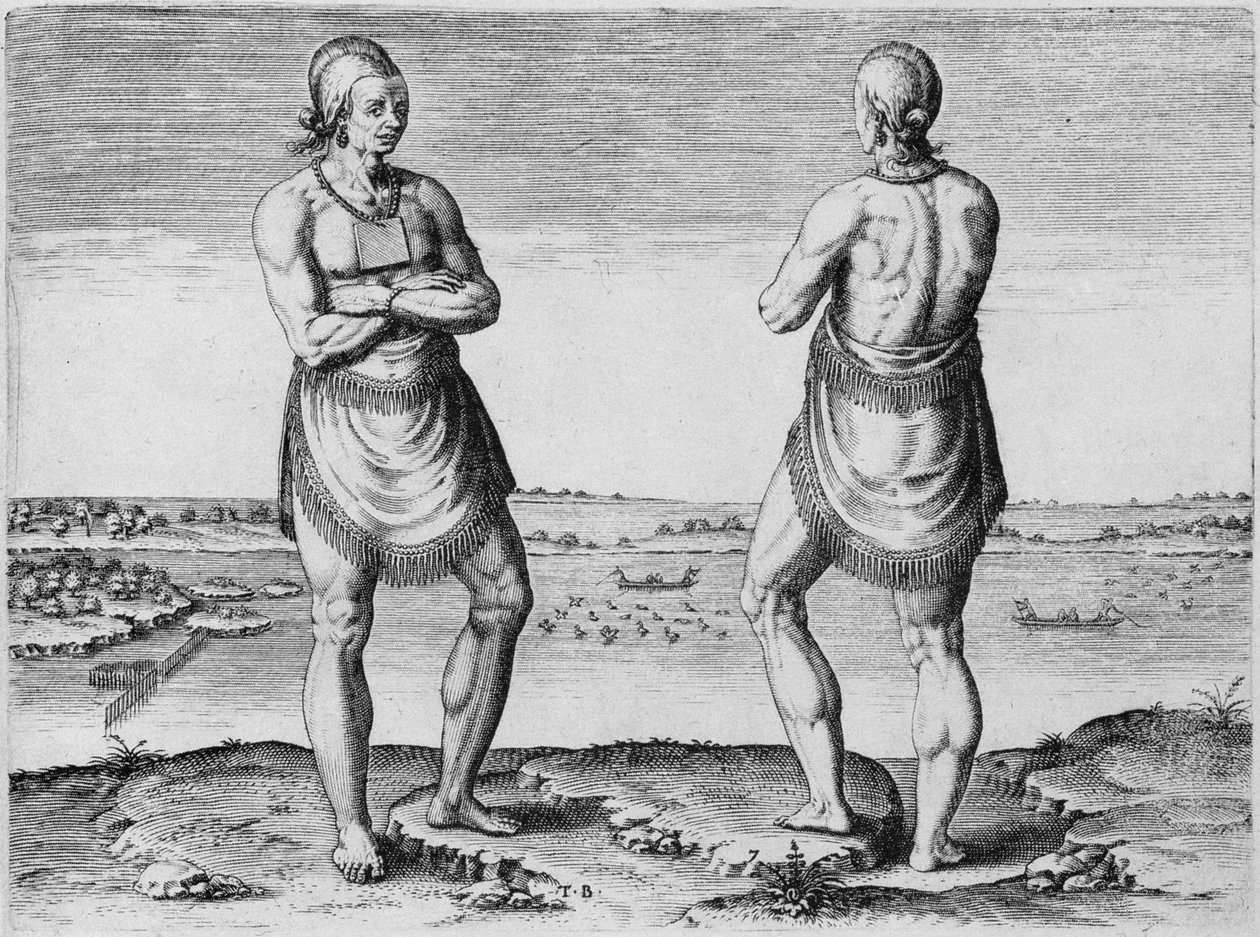 भारतीय बुजुर्ग या प्रमुख, थियोडोर डी ब्राय द्वारा उत्कीर्ण (1528-1598) द्वारा जॉन व्हाइट