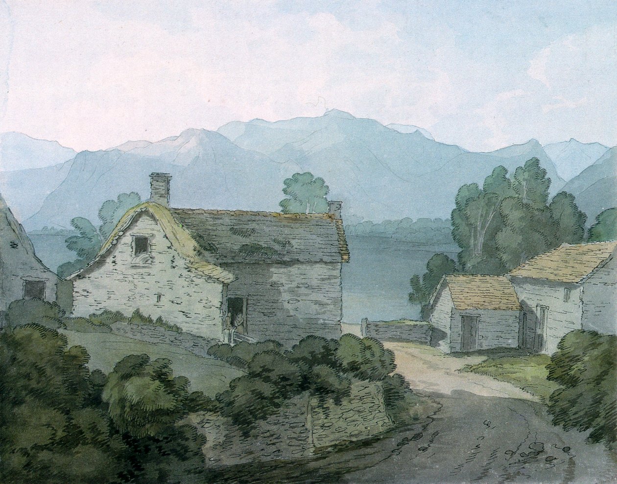 Ullswater, कंबरलैंड पर, 1791 द्वारा जॉन व्हाइट एबॉट