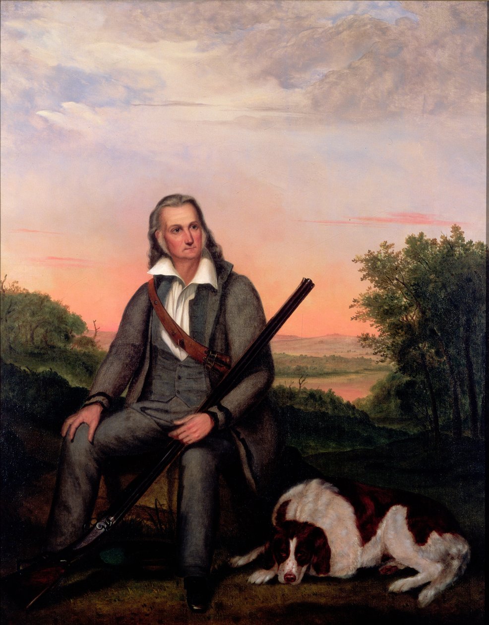 जॉन जेम्स ऑडबोन का पोर्ट्रेट (1758-1851) c.1840-41 (लिनन पर तेल) द्वारा जॉन वुडहाउस ऑडबोन