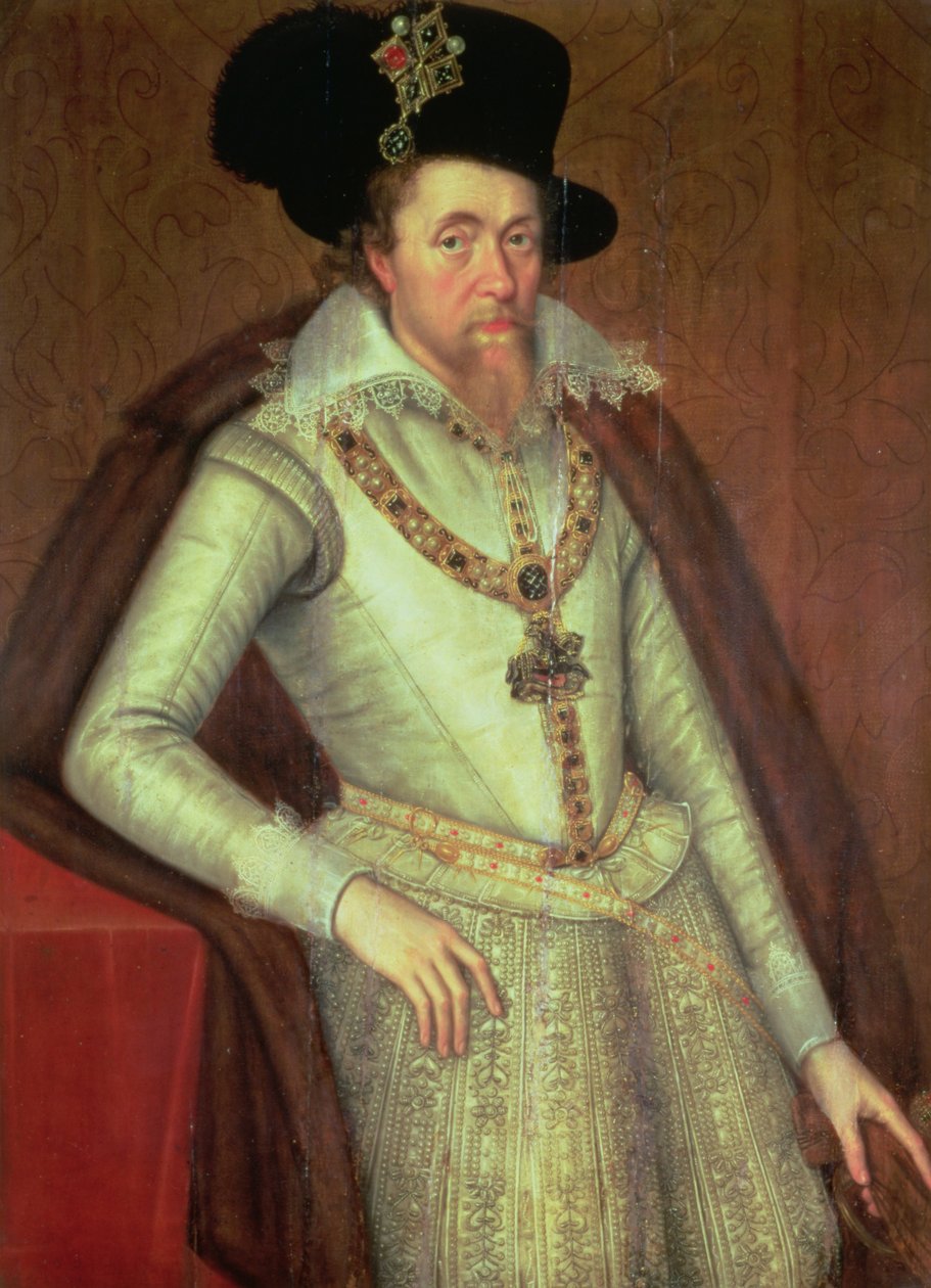 जेम्स I (1603-25) और स्कॉटलैंड का VI (1567-1625) द्वारा जॉन डे, द यंगर क्रिट्ज़