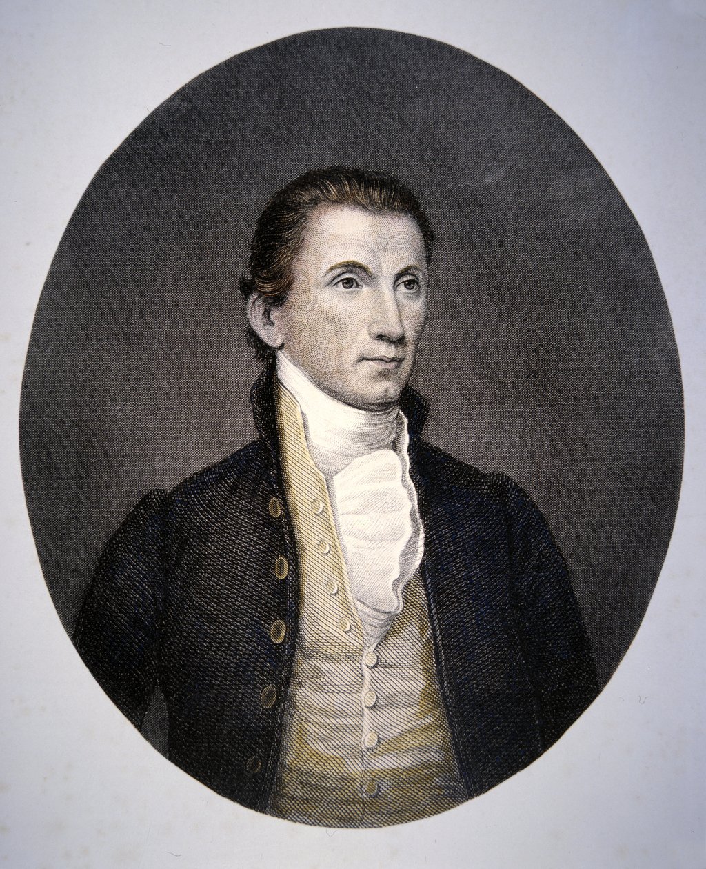 जेम्स मोनरो (1758-1831) आशेर ब्राउन डूरंड द्वारा उकेरा गया (1796-1886) (रंगीन उत्कीर्णन) द्वारा जॉन (बाद में) वेंडरलिन