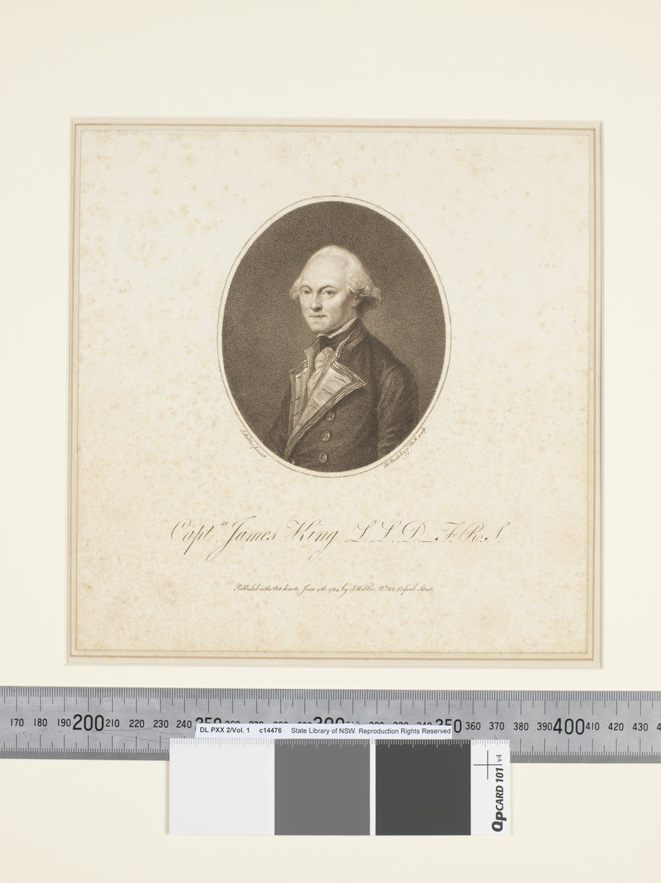 III. कैप्टन जेम्स किंग, फ्रांसेस्को बार्टोलोज़ी (1727-1815) द्वारा उकेरा गया, c.1773-84 (उत्कीर्णन) द्वारा जॉन (बाद) वेबर