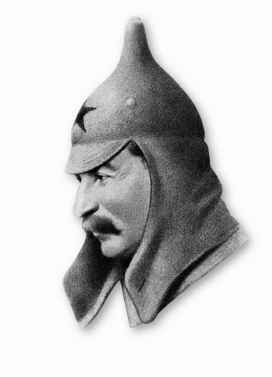 जोसेफ विसारियोनोविच द्ज़ुगाश्विली का पोर्ट्रेट स्टालिन (1878-1953), रूसी राजनीतिज्ञ के रूप में जाना जाता है द्वारा वाल्टर चार्ल्स मिल्स