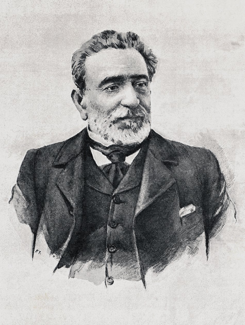 प्राक्सेड्स मातेओ सगास्ता का पोर्ट्रेट (1825-1903), स्पेन के प्रधान मंत्री द्वारा वाल्टर चार्ल्स मिल्स