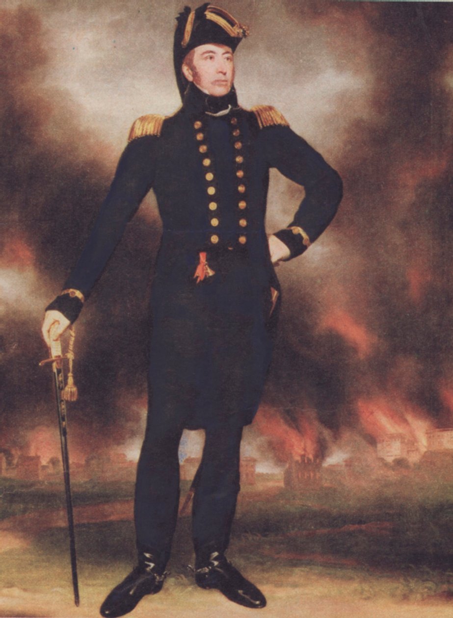 सर जॉर्ज कॉकबर्न (1772-1853) (कलर लिथो) द्वारा वाल्टर चार्ल्स मिल्स