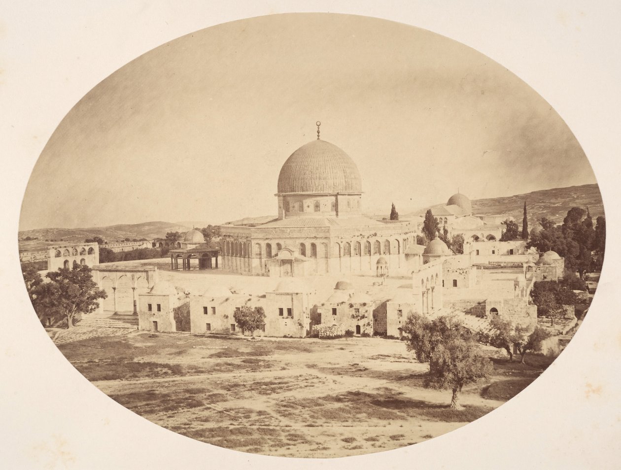 जेरूसलम, मोरिया पर्वत पर मंदिर का स्थान, 1857। द्वारा जॉन एंथनी