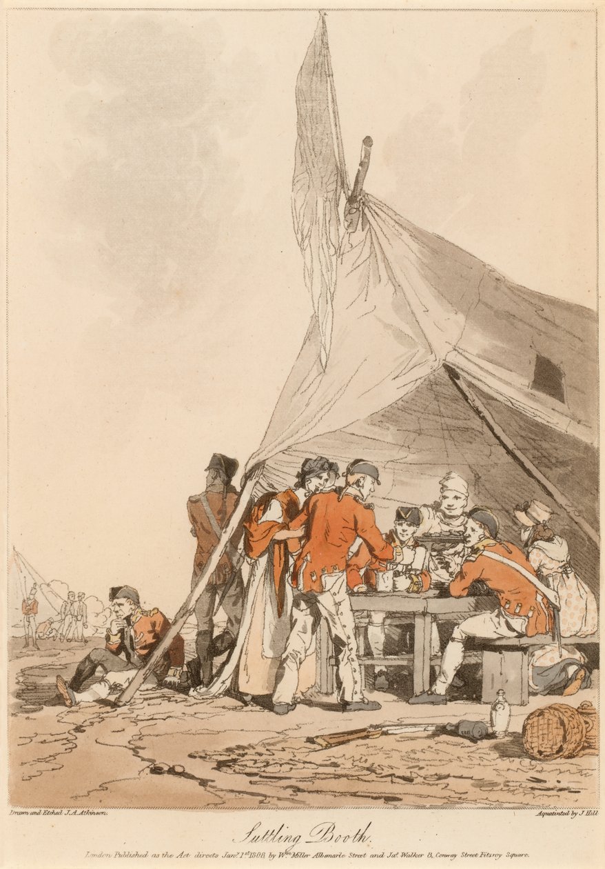 सिटिंग बूथ, 1808 लगभग द्वारा जॉन ऑगस्टस एटकिंसन