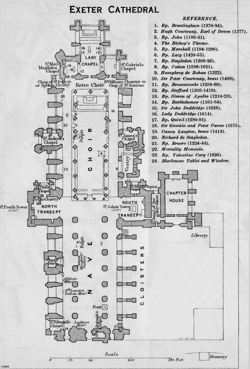 एक्सटर कैथेड्रल, c20th सेंचुरी द्वारा जॉन बार्थोलोम्यू