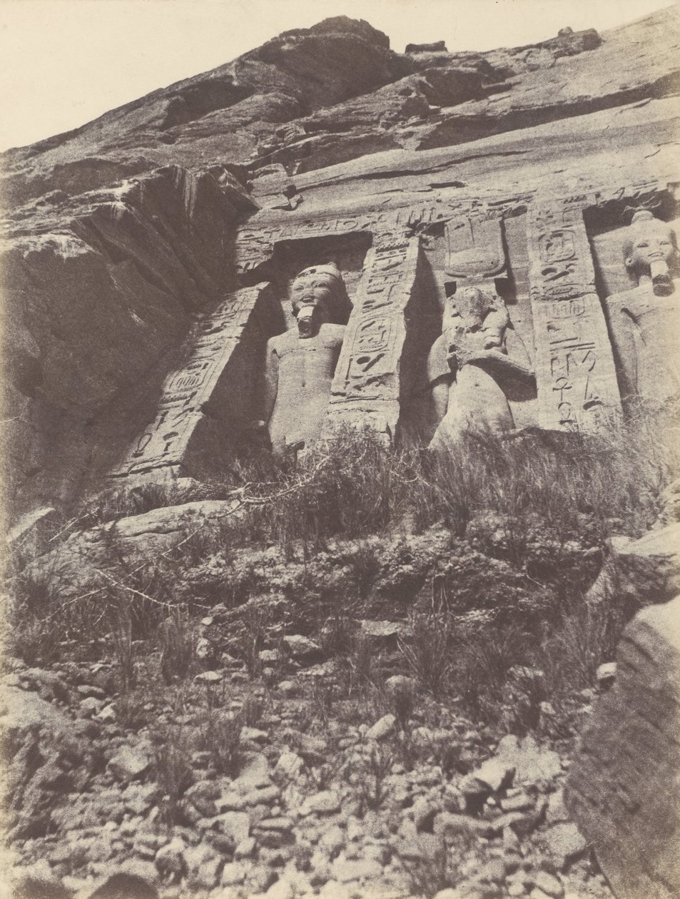 Ibsamboul। Spéos d&39;Hathor, मुखौटा का बायां हिस्सा द्वारा जॉन ब्यासली ग्रीन