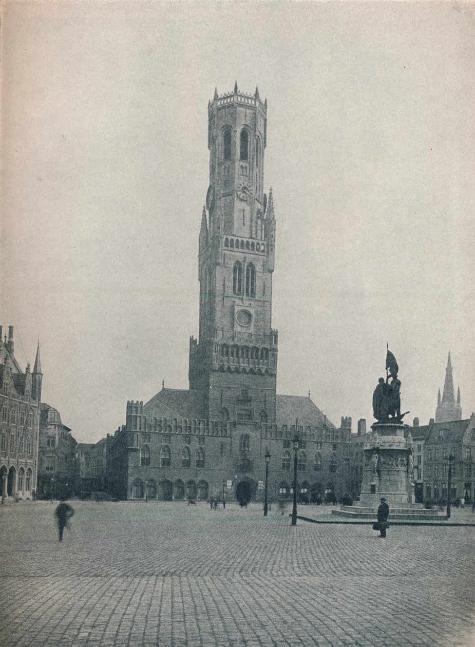 द मार्क एंड बेल्फ़्री, ब्रुग्स, बेल्जियम c1900 1914-1915 द्वारा जॉन बेंजामिन स्टोन