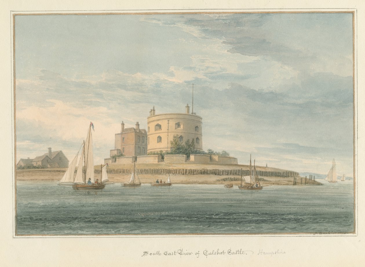हैम्पशायर - कलशशॉट कैसल, 1824 द्वारा जॉन बकलर