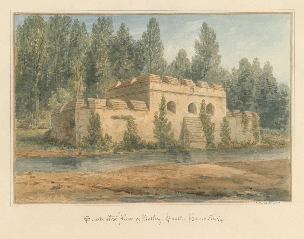 हैम्पशायर - नेटली कैसल, 1828 द्वारा जॉन बकलर