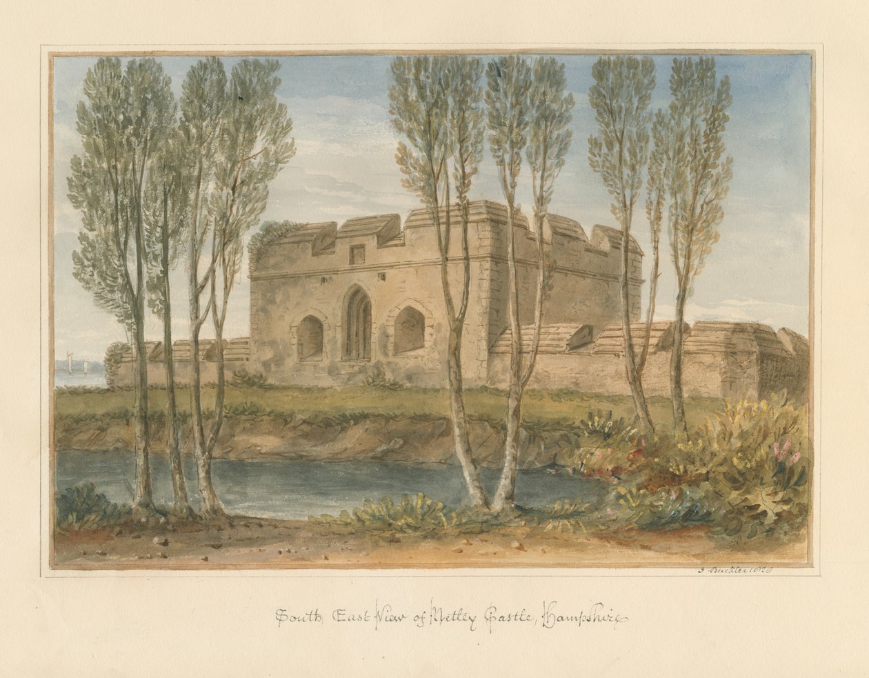 हैम्पशायर - नेटली कैसल, 1828 द्वारा जॉन बकलर