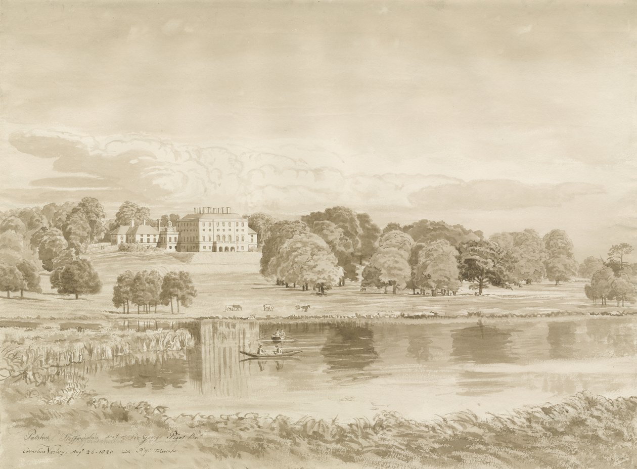 पटशूल हाउस: सेपिया वॉश ड्राइंग, 26 अगस्त 1820 द्वारा जॉन बकलर
