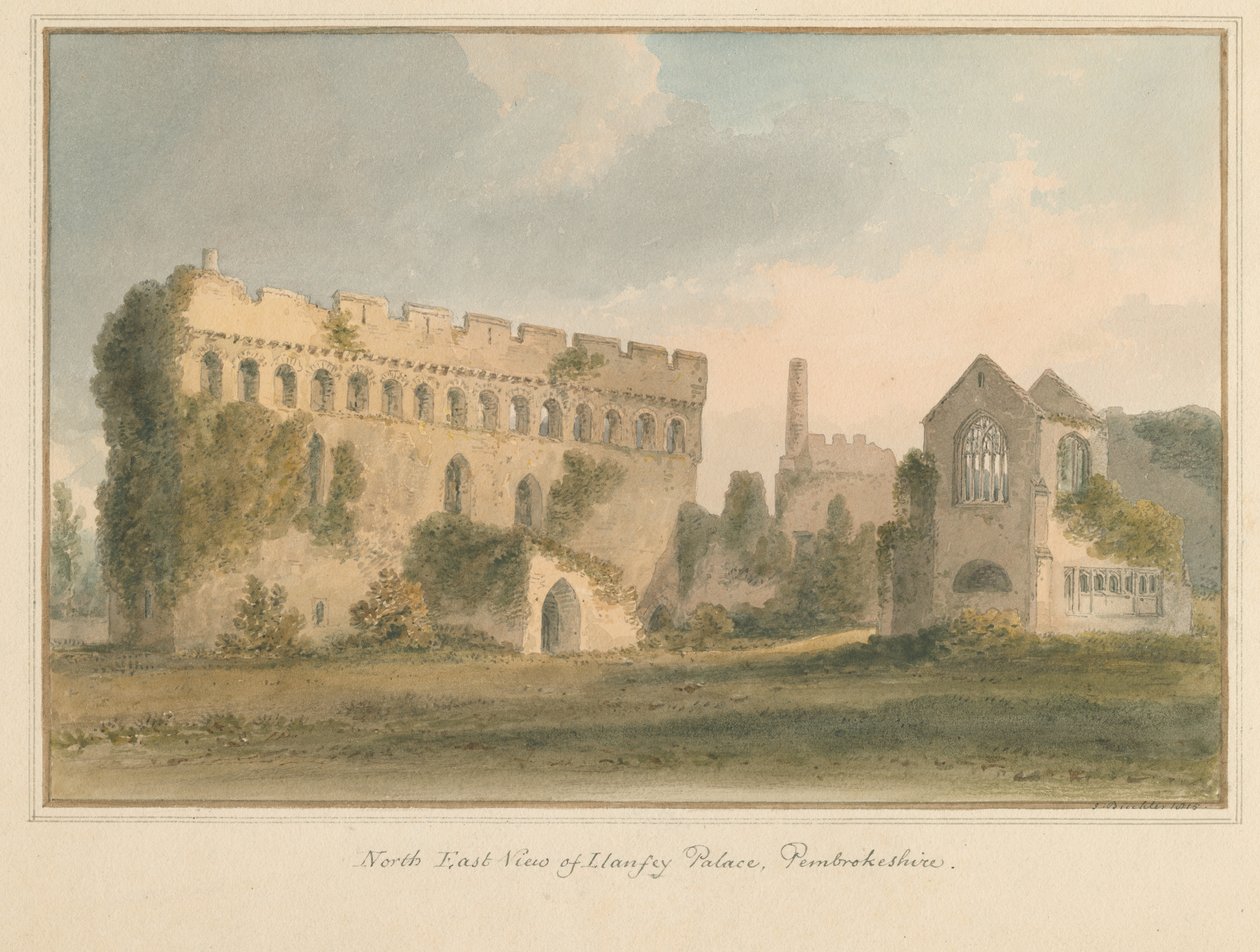वेल्स - पेम्ब्रोकशायर - लल्नफ़ी पैलेस, 1815 द्वारा जॉन बकलर
