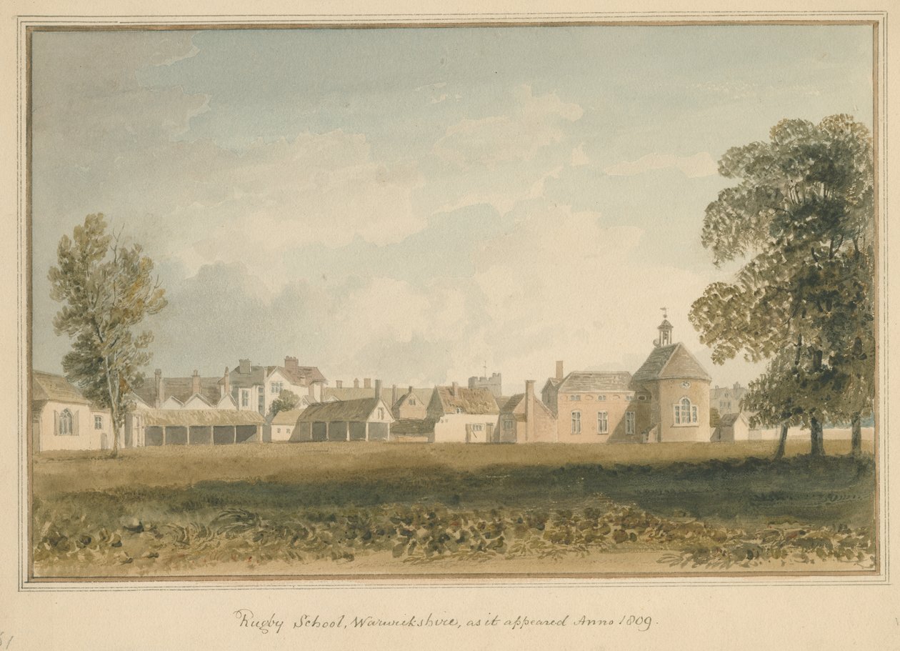 वार्विकशायर - रग्बी स्कूल, 1809 द्वारा जॉन बकलर