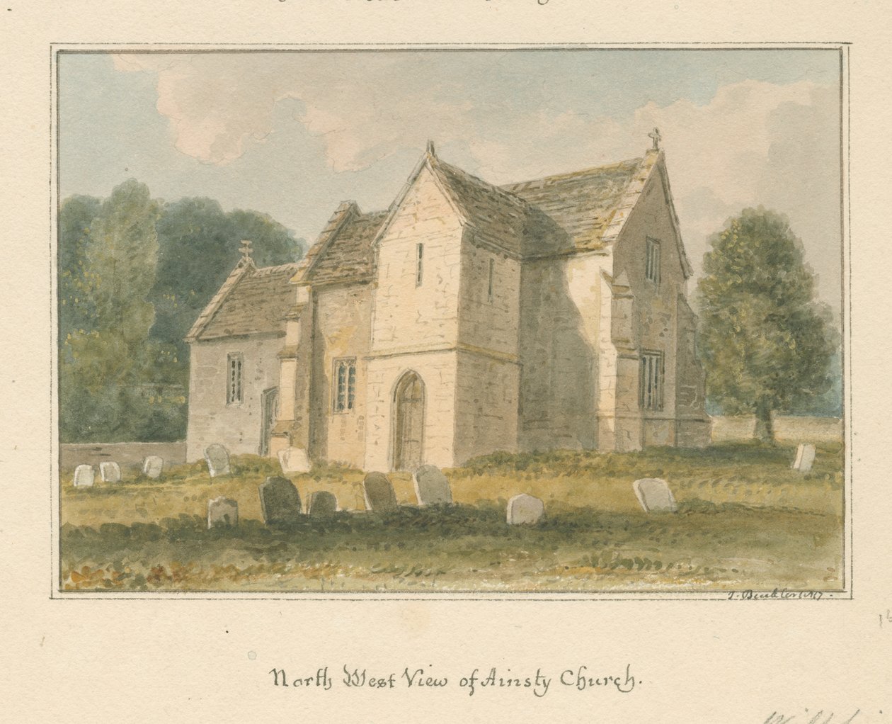 विल्टशायर - एंस्टी - चर्च, 1817 द्वारा जॉन बकलर