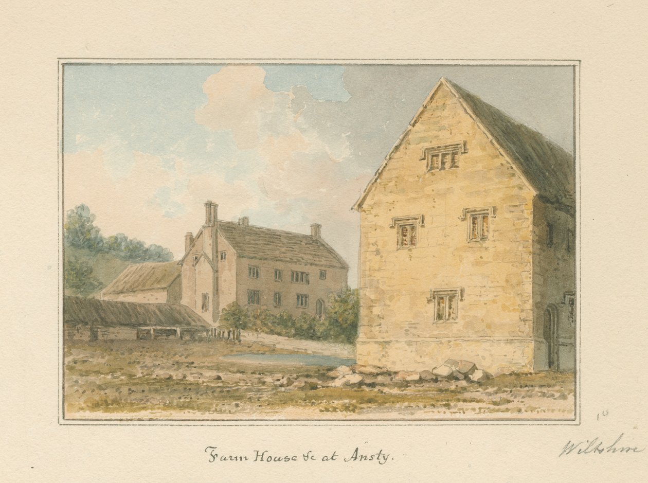 विल्टशायर - एंस्टी - फार्म हाउस, 1817 द्वारा जॉन बकलर