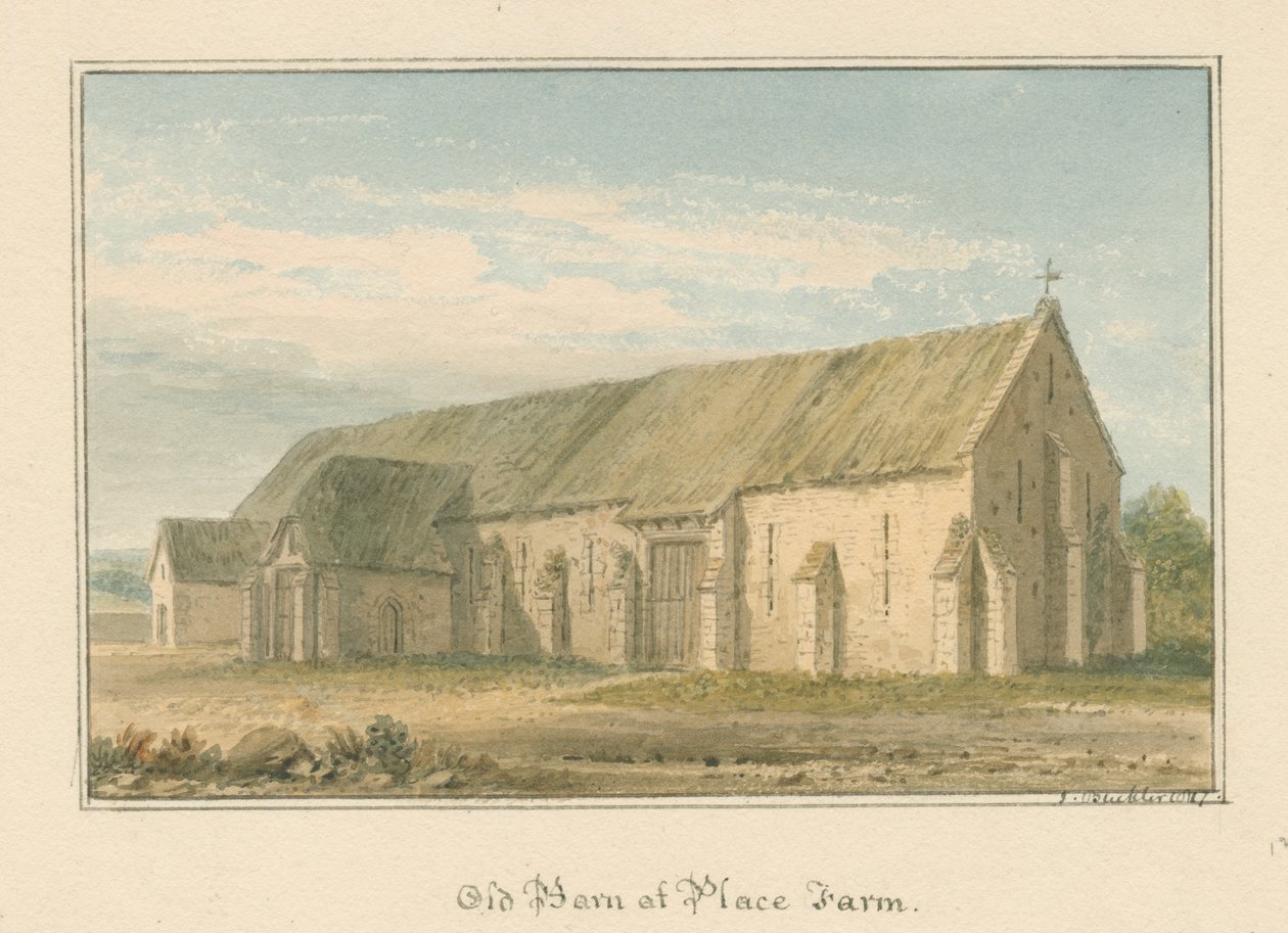 विल्टशायर - प्लेस फ़ार्म - पुराना बार्न, 1817 द्वारा जॉन बकलर