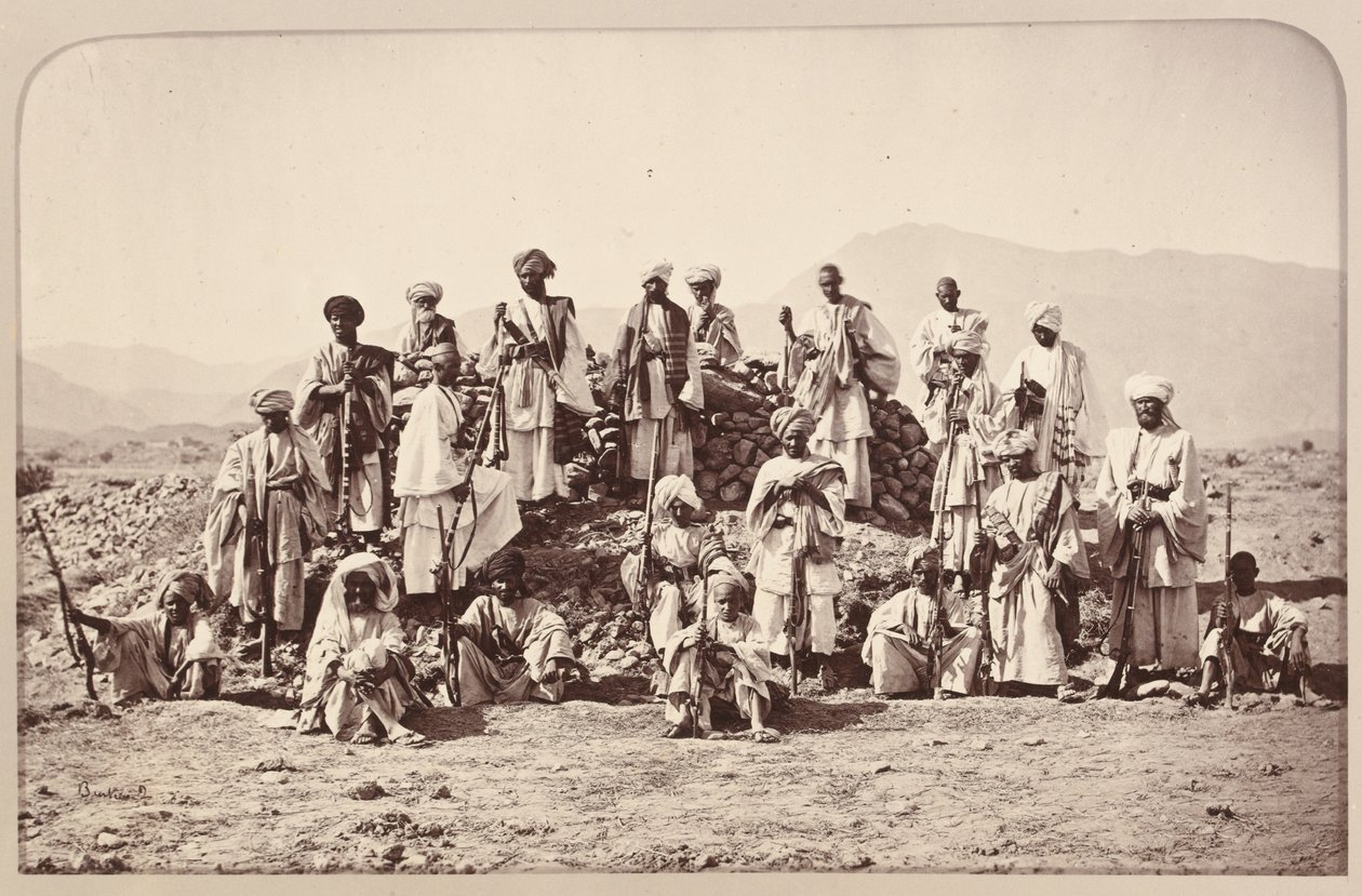  जमरूद के पास अफरीदी पिकेट, खैबर और रोटास दूरी में , 1879 लगभग द्वारा जॉन बर्क