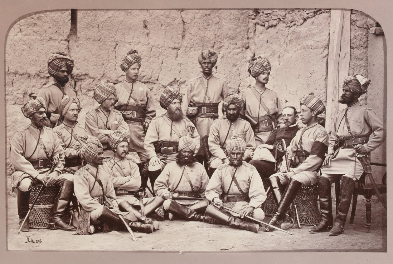 ब्रिटिश और मूलनिवासी अधिकारी, बंगाल कैवेलरी की तीसरी रेजीमेंट द्वारा जॉन बर्क
