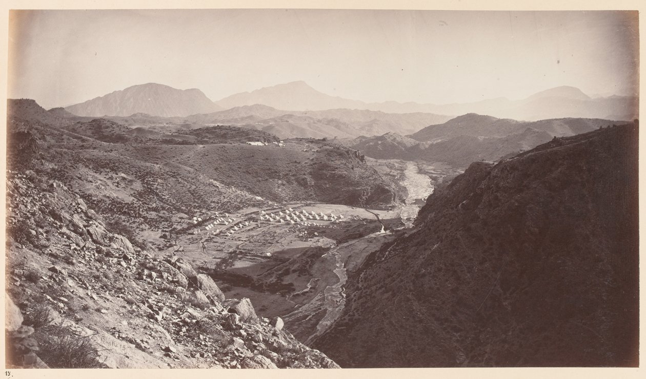 अली मस्जिद से सामान्य दृश्य, पेशावर की ओर वापस देख रहे हैं , 1878 लगभग द्वारा जॉन बर्क