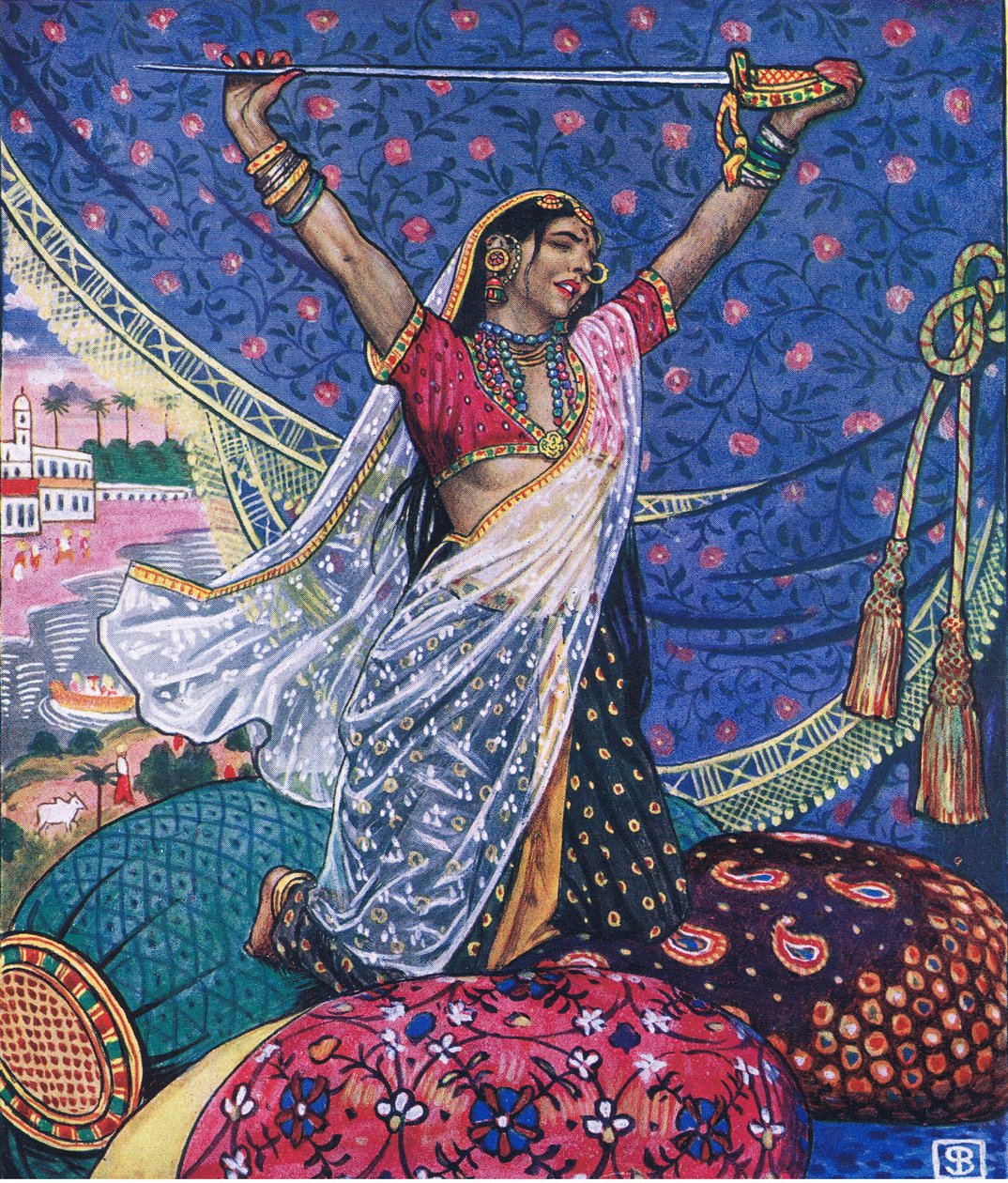 धूल से कम, द गार्डन ऑफ़ काम (और भारत के अन्य गीत), 1920 से चित्रण द्वारा जॉन बयम लिस्टन शॉ