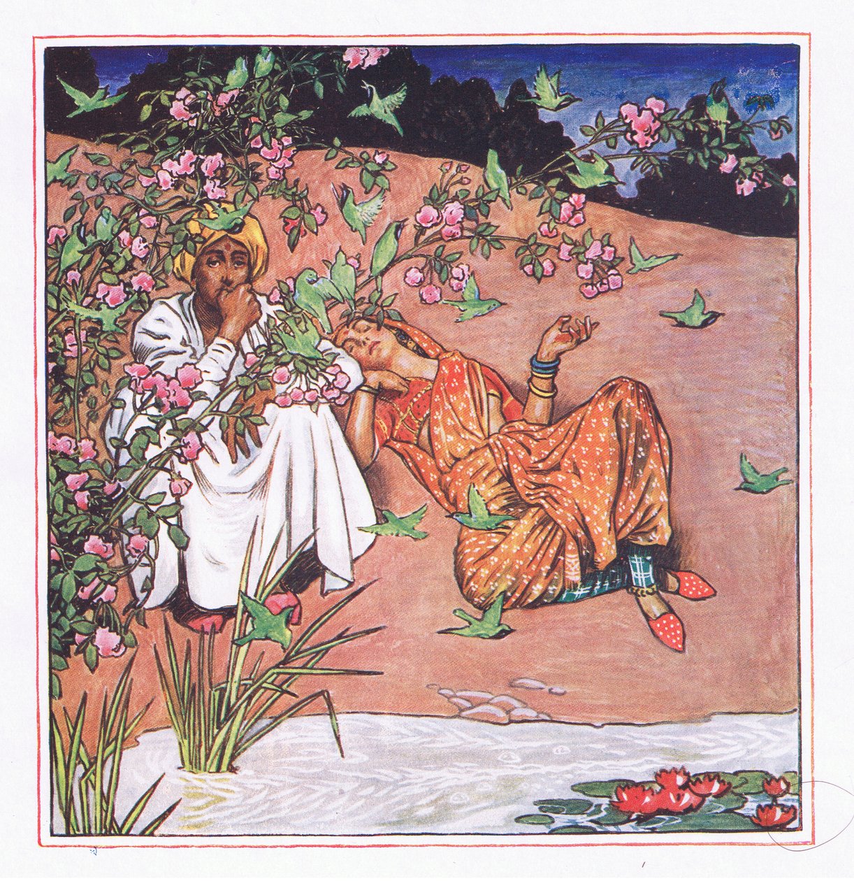हल्के से प्यार, 1920 के गार्डन (भारत से अन्य गीत), 1920 से चित्रण द्वारा जॉन बयम लिस्टन शॉ
